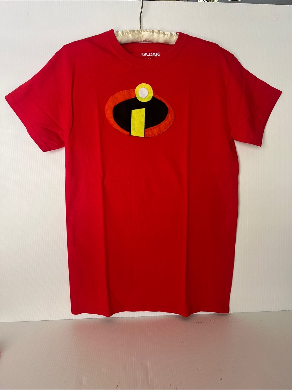 Incredible  Superhero DIY Felt Patch Costume Shirt Size S